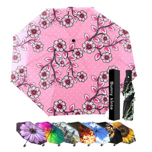 Wholesale Custom Logo Compact Iron <b>Frame</b> Folding Umbrella Manual Open Auto Close Windproof All-Season Travel Umbrella for - Product Image 1