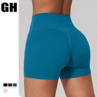 Ensemble 2 pièces de haute qualité pour femme GH : Crop top de yoga à manches courtes et col rond respirant et short de sport