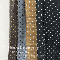Tissu en mousseline de polyester froissé à grille 3 jets, imprimé floral prune micro-piqué, semi-transparent, pour robes et chemisiers féminins