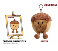 Porte-clés en peluche en forme de gland, pendentif doux en forme de noix pour la décoration de sac, cadeau de vacances, porte-clés en peluche en forme de gland fait sur mesure