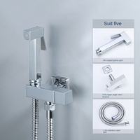Pulvérisateur de bidet mural moderne en laiton avec pression d'eau réglable et contrôle par gâchette, écologique, pour hôtels et appartements, garantie 5 ans