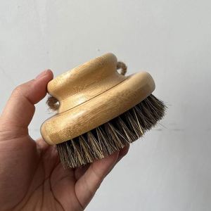 Cepillo de Ducha con Mango Redondo de Bambú y Cerdas Suaves con Logotipo Personalizado para Baño - Product Image 1