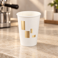 Gobelet en carton léger à usage unique pour boissons froides, qualité alimentaire, 4oz 8oz 12oz, sans plastique, qualité supérieure, avec manchon, pour café, en gros