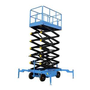 Gunting kerja udara elektrik 10m <span class=keywords><strong>12m</strong></span> 500kg pengangkat Platform besar 14m 8m pengangkat gunting hidrolik seluler untuk kerja tim - Product Image 5