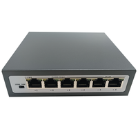 Commutateur PoE 4+2 ports 100 Mbps pour caméra IP CCTV 15,4 W avec fonction PoE, commutateur PoE 4 ports
