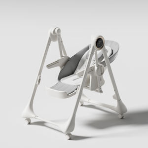 Chaise haute bébé moderne et luxueuse 4 en 1 en plastique, convertible en balançoire, réglable en hauteur, pour salle à manger, chambre à coucher - Product Image 3