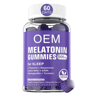 Permen Tidur Bebas Gula Khusus 2/5/10mg Melatonin untuk Tidur Cepat dan Nyenyak, Suplemen Diet Vegan - Product Image 1