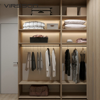 Armario Moderno de Lujo con Puerta Batiente de Madera Maciza Ecológica y Resistente a la Humedad, Mueble Duradero para Dormitorio, Villa, Apartamento, Hotel