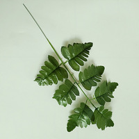 ODIS Daun Sutra Multi Gaya Tahan UV Ramah Lingkungan Tahan Lama 60cm Ranting Daun Berwarna-warni Banyan Ginkgo Maple Daun Buatan Grosir