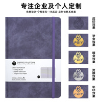 Bloc-notes promotionnel A5 en similicuir, reliure piquée à cheval, pour bureau, FY001, haute valeur esthétique, avec sangle transfrontalière et logo personnalisé