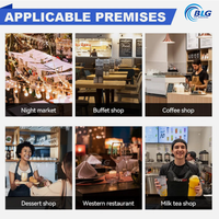 Machine à glace pilée commerciale en acier inoxydable de la marque BLG, équipement de restauration pour les boutiques de desserts, les magasins de thé au lait, usage professionnel