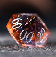 Jeu de dés polyédriques Sha5p Edge Dnd, 7 pièces, noyau liquide, rasoir rempli de cœur, dés tranchants faits à la main