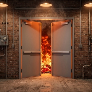 Porte en acier ignifuge durable avec kit d'accessoires complet, sur mesure pour les projets immobiliers et les aménagements intérieurs commerciaux. - Product Image 3