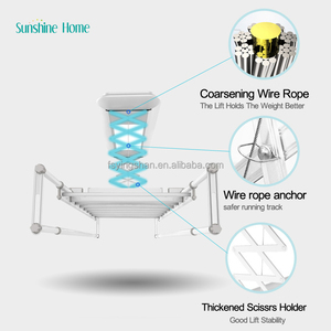 Smart Clothes Line Dryers Electric Ceiling Clothes Drying Rack Aluminum Foldable Wall Mounted Indoor Space Saving 18w 0-1.3m - Product Image 4