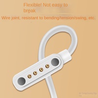 Berlaku untuk SANAG/Elephant/NANK Bone Conduction untuk Headset Kabel Data Aksesori Kabel Pengisi Daya 4-pin Magnetik Putih