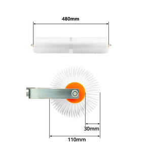 ลูกกลิ้งทาสีอุตสาหกรรมแบบมีเดือยแหลมปรับระดับเองทำจากเรซินอีพ็อกซี่ขนาดใหญ่ปรับแต่ง20in มสั่งเฟรมได้ - Product Image 3