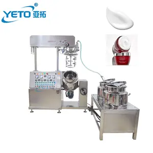 Small Hydraulic Lifting Vacuum Emulsifying Mixer Wax blender Homogenizer for Cosmetics Cream