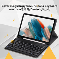 Penutup Keyboard Tablet, tata letak multi-bahasa dengan casing untuk Tablet Samsung Galaxy Tab A8 /S6 Lite/ A7/ S7/ S8