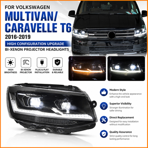 Luz Delantera para Automóvil Volkswagen Multivan T6 <span class=keywords><strong>Caravelle</strong></span> 2016-2019, Conjunto de Faros LED de Alta Configuración con Lente Bifocal - Product Image 1