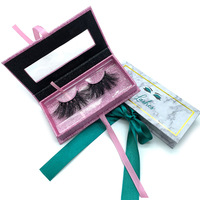 Boîte à cils de maquillage personnalisée pour la Saint-Valentin, emballage de cils de marque privée, stratification brillante en carton, vente en gros