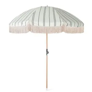 Chaise <span class=keywords><strong>de</strong></span> <span class=keywords><strong>plage</strong></span> en aluminium <span class=keywords><strong>de</strong></span> luxe avec poteau en bois <span class=keywords><strong>parasol</strong></span> <span class=keywords><strong>de</strong></span> <span class=keywords><strong>plage</strong></span> à franges avec pompons en coton équipement <span class=keywords><strong>de</strong></span> <span class=keywords><strong>plage</strong></span> <span class=keywords><strong>de</strong></span> qualité supérieure - Product Image 2