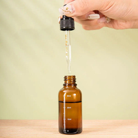 Flacons compte-gouttes portables 30/50/100 ml avec échelle graduée, flacons compte-gouttes en verre ambré pour réactifs, gouttes pour les yeux, aromathérapie, pipettes pour liquides