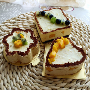 Giấy Nhỏ Chống Dầu Mỡ Bán Chạy Nhất Khay Nhỏ Trưng Bày Hình Vuông Hình Tam Giác 12*6.5Cm Bánh Tart Trứng Mousse - Product Image 6