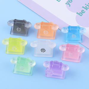 Miniature Stéréo Téléphone Ornement Lumineux Résine Accessoires Résine Boucles D'oreilles Résine Pendentifs Pour La Décoration - Product Image 4