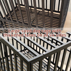 ใหม่กรงสุนัขแบบซ้อนได้ทำจากโลหะสำหรับสุนัขกรงสุนัขแบบพับเก็บได้ถาดพลาสติกมีล้อลากสำหรับสุนัขเคลื่อนย้ายได้ง่าย - Product Image 5