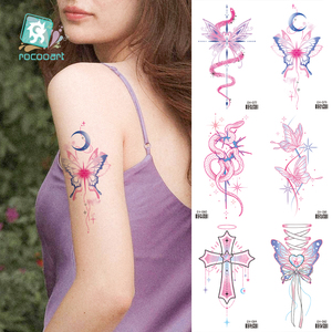 2025 nuovi tatuaggi temporanei con <span class=keywords><strong>fiori</strong></span> colorati per donne braccio Body Art finto adesivo per tatuaggio temporaneo personalizzato per adulti - Product Image 3