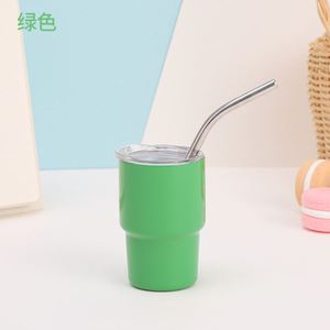 Mini-gobelet isotherme pastel en acier inoxydable avec paille pour voiture, fête, cadeau - Product Image 3
