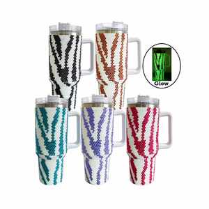Vaso Térmico Personalizado de Acero Inoxidable con Diseño de Guepardo, Leopardo o Vaca, Brillante en la Oscuridad, de 40 oz, Listo para Enviar - Product Image 4