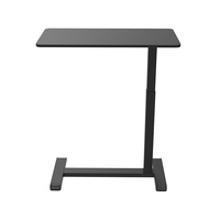 Support pour ordinateur portable à ressort à gaz mobile NBJOHSON Bureau relevable Bureau pneumatique avec roulettes cachées de 15 mm de hauteur mince
