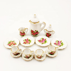 1/12 Scale <strong>Doll</strong> House <strong>Porcelain</strong> 15pcs Tea Set for Promotion Gift - Product Image 4