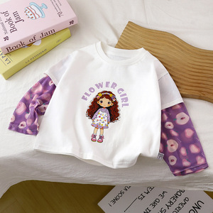 <span class=keywords><strong>Camiseta</strong></span> Unisex de Manga Larga Estilo Coreano con Protección Solar, de Algodón que Absorbe la Humedad, con Estampado de Dibujos Animados, Verano 2025, Patchwork para Bebé - Product Image 2