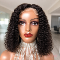 Perruques Bob en cheveux humains bruts à cuticules alignées, cheveux péruviens, double trame frontale, sans colle, ultra-lisses, longs, en dentelle, cheveux brésiliens