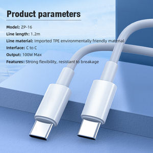 Cabo de Dados USB Tipo C 5A de Alta Qualidade com Carregamento Super Rápido e Rotação de 540 Graus para Celulares e Computadores - Product Image 1