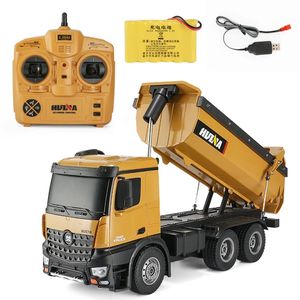 <span class=keywords><strong>Huina</strong></span>-vehículo de ingeniería a Control remoto para niños, camión de Control remoto a escala <span class=keywords><strong>1573</strong></span> 1/14, Rtr, 2,4 Ghz, 10 canales, descarga automática, luz Led, juguetes para niños - Product Image 4