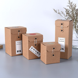 Boîte créative en papier kraft pour thé, avec corde d'emballage, sangle à boucle, <span class=keywords><strong>coffret</strong></span> cadeau, boîte d'emballage pour miel, pièces - Product Image 5