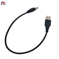 Cable de Carga USB Personalizado, Conector Macho a DC 5.5x2.1, 5.5x2.5, 3.5x1.35, 4.0x1.7, 2.5x0.7mm, para Lámparas, Ventiladores y Juguetes