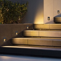 Lampes murales encastrées LED en aluminium, lampes à capteur extérieures, lampes d'angle pour escaliers, étanches