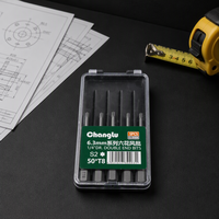 Set Bit Obeng Torx Baja Paduan S2 T8 50mm 1/4 Inch Hex Shank Presisi 5 Buah untuk Peralatan Perbaikan