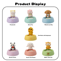 Tempat Lilin Aroma Harum Lucu Blind Box Figur Hewan Kartun Nampan Lilin Dekorasi Meja Koleksi Seni Mainan
