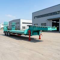 Remorque surbaissée robuste à 2-9 essieux, capacité de 20 à 100 tonnes, semi-remorque surbaissée à plateau bas à prix réduit à vendre
