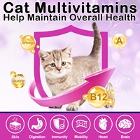 Friandises pour chats Oimmal Cat Crunchy Creamy Soft Chews, compléments alimentaires sains, 15 en 1, multivitamines pour chats, pour soutenir le système immunitaire et la digestion