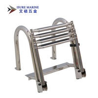 Bateau télescopique avec échelle 4/5, 1, 3 ou 316 marches, en acier inoxydable, pliable, sur plateforme de natation, depuis la Marine, fabriqué en chine