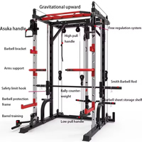 Máquina Smith Multifuncional Comercial y Sistema de Poleas Cruzadas - Rack de Potencia Todo en Uno para Gimnasios Comerciales, Venta al por Mayor
