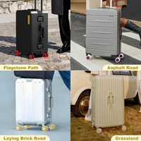 Housses de roues de bagages personnalisées en silicone, moule de qualité alimentaire, écologiques, accessoires de voyage silencieux pour valises et chariots