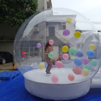 Tente bulle gonflable transparente en PVC pour événements extérieurs, mariages, fêtes, château gonflable commercial pour enfants et adultes, PVC 0,8 mm, taille personnalisable, facile à monter