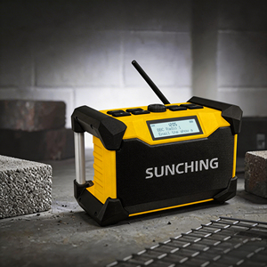 Radio de chantier <span class=keywords><strong>18V</strong></span>, étanche IP65, antichoc, outil portable pour chantier de construction, extérieur, site de travail, haut-parleur - Product Image 1